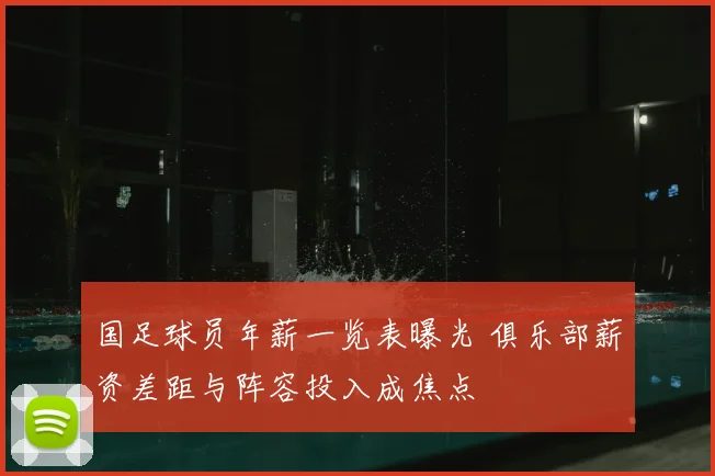 国足球员年薪一览表曝光 俱乐部薪资差距与阵容投入成焦点